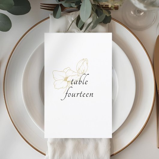 White | Chic Floral Wedding Flat Menu