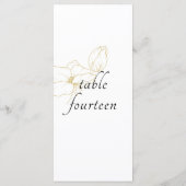 White | Chic Floral Wedding Flat Menu メニュー (裏面)