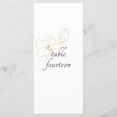 White | Chic Floral Wedding Flat Menu メニュー (裏面)