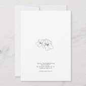 White | Chic Monogram Wedding Invitation Card セーブザデート (裏面)