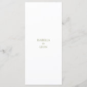 White | Chic Rose Wedding  メニュー (裏面)