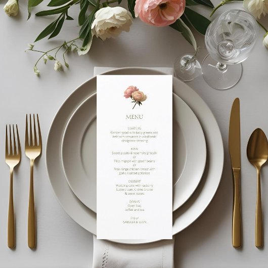 White | Chic Rose Wedding  メニュー