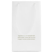 White | Chic Rose Wedding Wedding スモールペーパーバッグ (裏面)