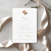 White | Chic Script Wedding RSVP Enclosure Card エンクロージャーカード
