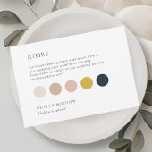 White | Chic Wedding Attire Dress Code Flat Card