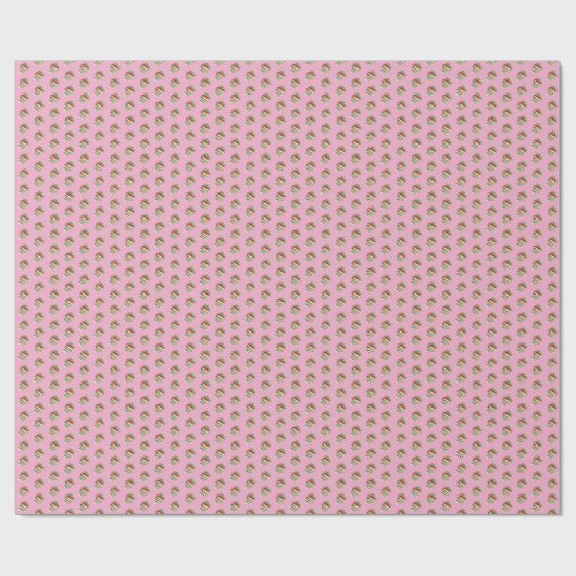 White Chocolate-Covered Strawberry ラッピングペーパー (フラット)