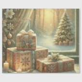 white christams ラッピングペーパー (フラット)