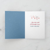 White Christmas Chapel In Winter Pines カード (内部)