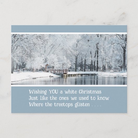 WHITE CHRISTMAS, CUSTOMIZABLE POSTCARD ポストカード (正面)