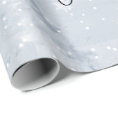 White Christmas Forest Snow Winter Wrapping Paper ラッピングペーパー (ロールコーナー)