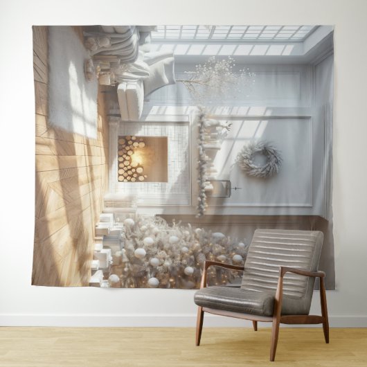 White Christmas Glow BackDrop タペストリー (インサイチュ(横))