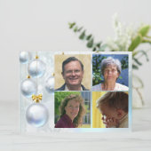 White Christmas Ornaments and Four Photos シーズンカード (スタンド正面)