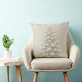 White Christmas Tree Throw Pillow クッション (椅子)
