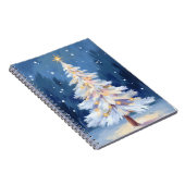 White Christmas Tree Winter Snow ノートブック (右側)