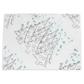 White Christmas Trees ラージペーパーバッグ (正面)