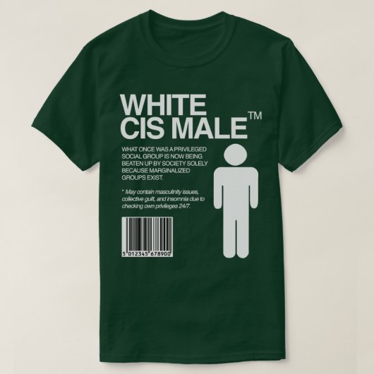 White CIS Male LGBTQ LGBT Queer Marxist Liberal 2 Tシャツ (デザイン正面)
