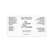White Classic Face Serum Dropper Bottle Label ラベル (正面)