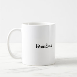 White Classic Grandma Script Mug コーヒーマグカップ
