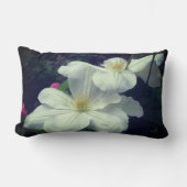 White Clematis Flower Pair   ランバークッション (正面)