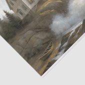 White Cliffside House At Sea Decoupage 薄葉紙 (詳細)