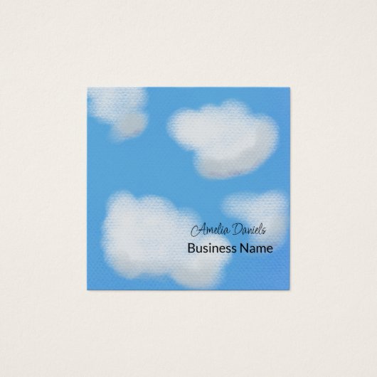White Clouds on Blue Sky Business Card (正面)