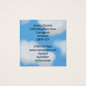 White Clouds on Blue Sky Business Card (裏面)