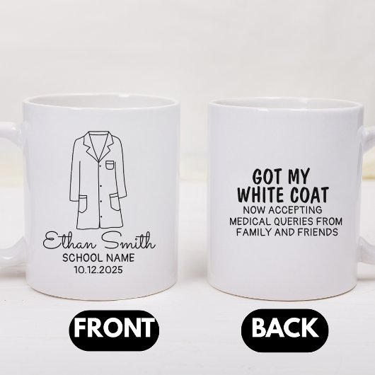 White Coat Ceremony Gifts, White Coat, Medical  コーヒーマグカップ