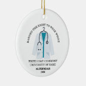 White Coat Ceremony Ornament, Doctor Graduation セラミックオーナメント (右)