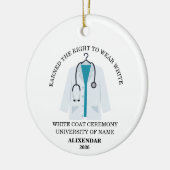 White Coat Ceremony Ornament, Doctor Graduation セラミックオーナメント (左)