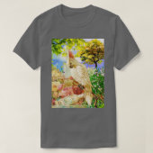 White Cocktail Parrot Tシャツ (デザイン正面)