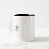 White coffee Mug with design ツートーンマグカップ (正面左)