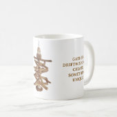 WHITE COFFEE MUG WITH DRIFTWOOD THEME コーヒーマグカップ (正面右)