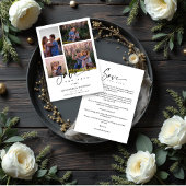 White Collage Wedding Save Date 4 Photos Covid19