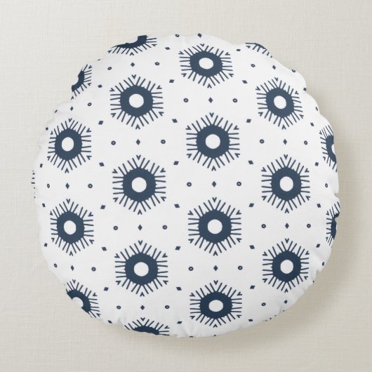 White colour  Round Pillow ラウンドクッション (正面)