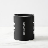 White Company Logo | Custom Business Black マグカップ (中央)