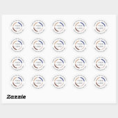 white company logo thank you stickers ラウンドシール (シート)