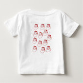 White cool T-shirt with santa ベビーTシャツ (裏面)