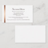 White Copper結婚の宿泊施設 エンクロージャーカード (正面/裏面)