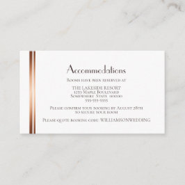 White Copper結婚の宿泊施設 エンクロージャーカード