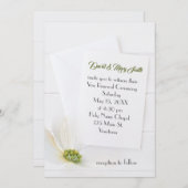 White Cosmos On Wood Vow Renewal 招待状 (正面/裏面)