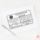 White Cottage Law Bakery サワードウブレッドラベル 長方形シール (封筒)