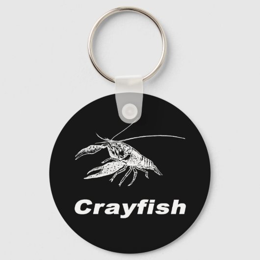 white crawfish (Black scenery) キーホルダー (正面)
