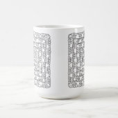 White Crochet Granny Square Coffee Mug コーヒーマグカップ (中央)