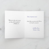 White Cross Floral Religious Sympathy カード (内部)