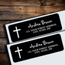 White Cross Funeral Black Return Address