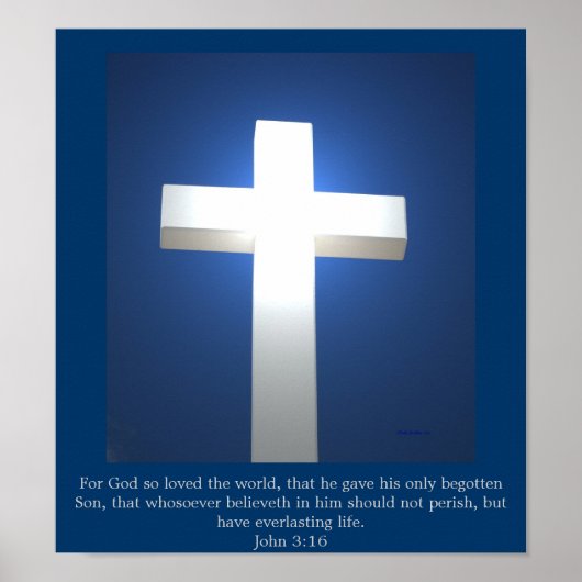 White Cross, John 3:16ポスター ポスター (正面)