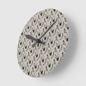 White cub Wall Clock, 20.3 cm Round Acrylic ラウンド壁時計 (傾斜)