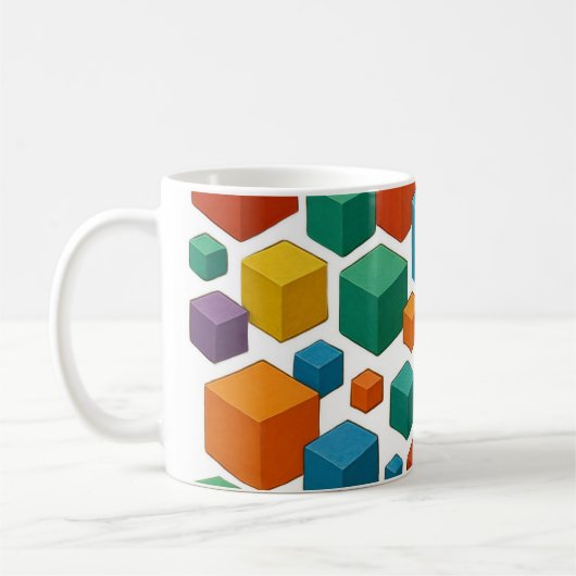 White Cube Mug コーヒーマグカップ (左)