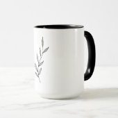 White Cup with Handmade Design マグカップ (正面右)