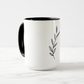 White Cup with Handmade Design マグカップ (正面左)
